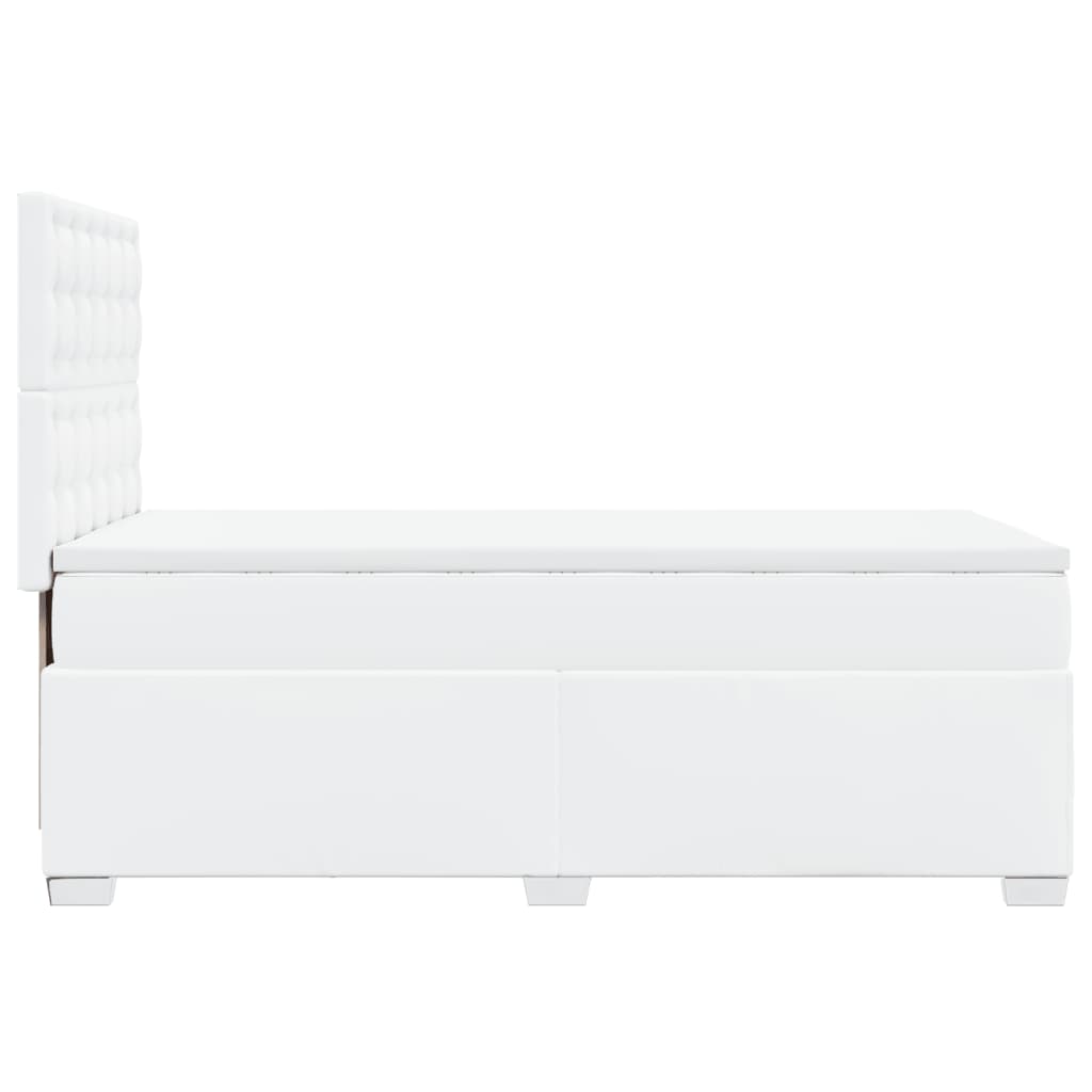Giroletto a Molle con Materasso Bianco 100x200 cm in Similpelle | homemem39