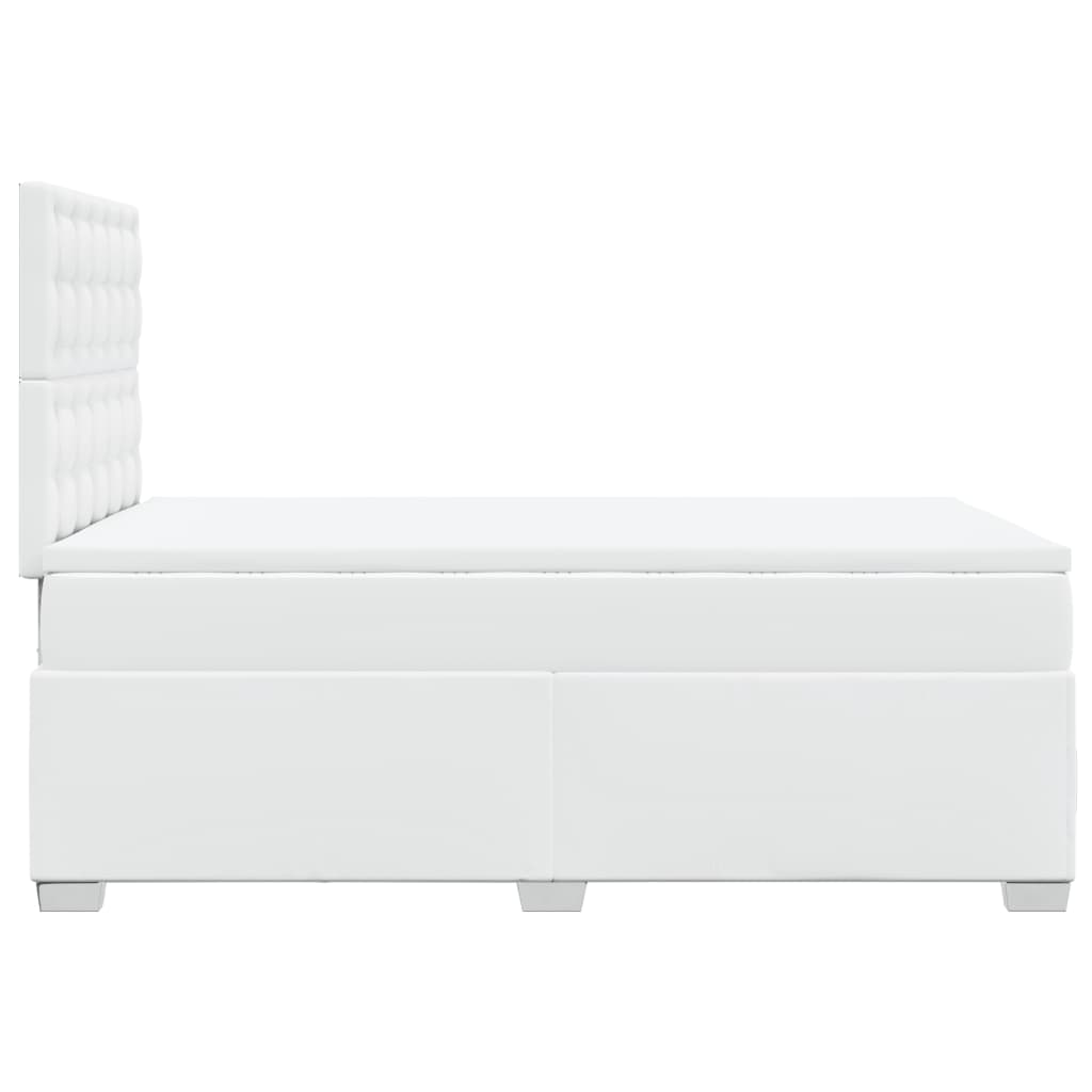 Giroletto a Molle con Materasso Bianco 120x190 cm in Similpelle | homemem39