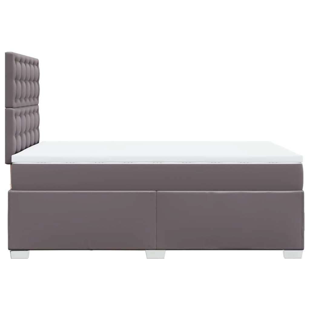 Giroletto a Molle con Materasso Grigio 120x190 cm in Similpelle | homemem39