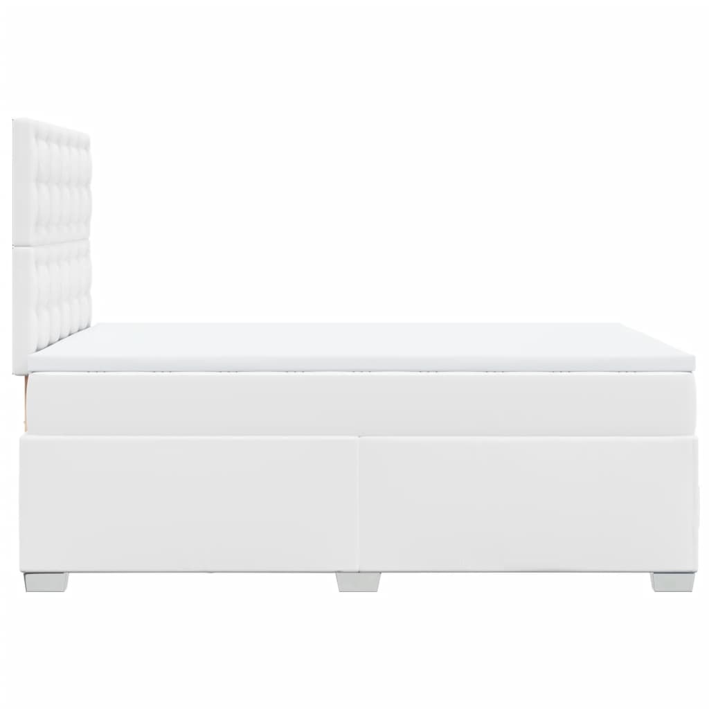 Giroletto a Molle con Materasso Bianco 120x200 cm in Similpelle | homemem39