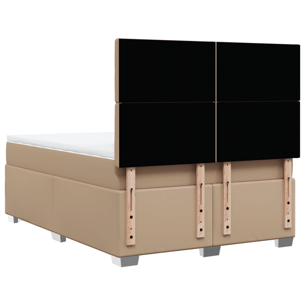 Giroletto a Molle con Materasso Cappuccino 140x190cm Similpelle