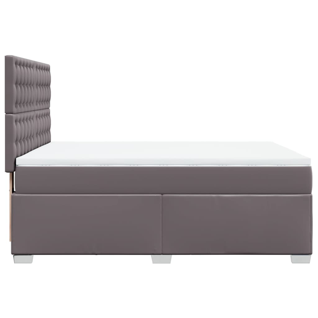 Giroletto a Molle con Materasso Grigio 140x200 cm in Similpelle | homemem39