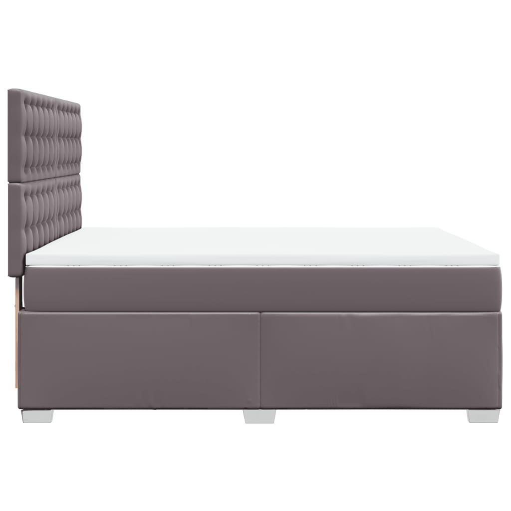 Giroletto a Molle con Materasso Grigio 160x200 cm in Similpelle | homemem39