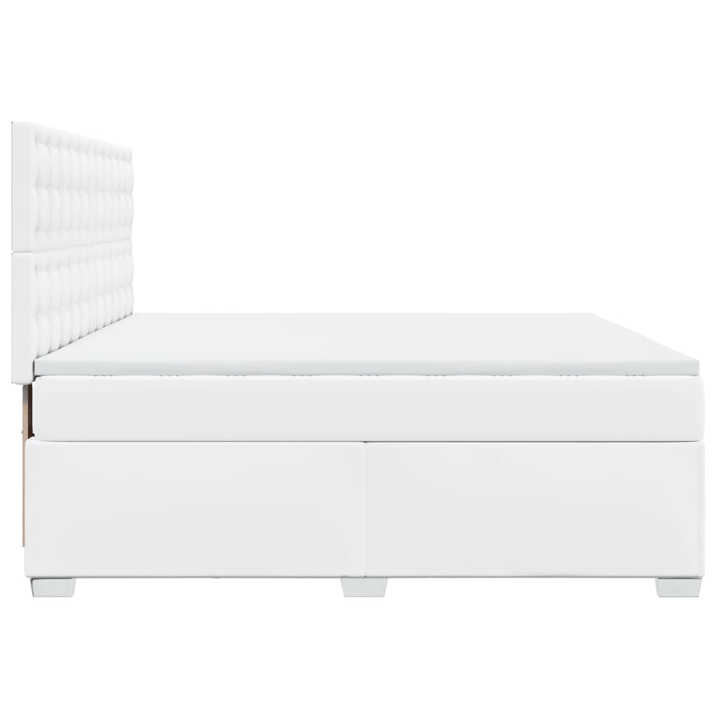 Giroletto a Molle con Materasso Bianco 180x200 cm in Similpelle | homemem39