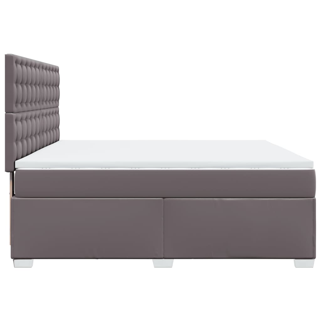 Giroletto a Molle con Materasso Grgio 180x200 cm in Similpelle | homemem39
