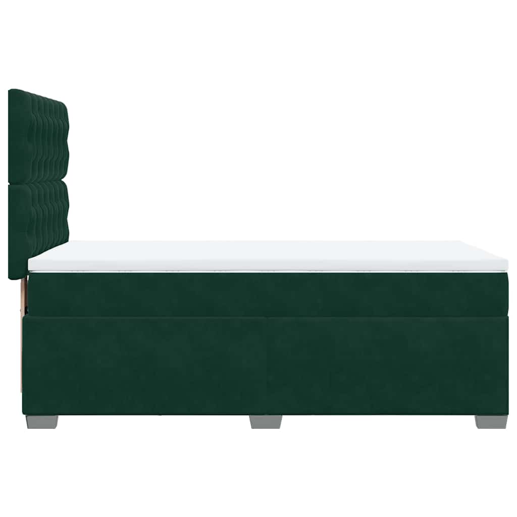 Giroletto a Molle con Materasso Verde Scuro 100x200 cm Velluto | homemem39