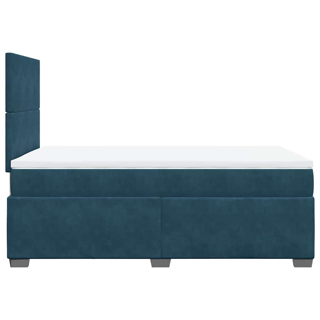 Giroletto a Molle con Materasso Blu 120x190 cm in Velluto | homemem39