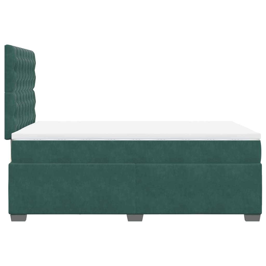 Giroletto a Molle con Materasso Verde Scuro 120x190 cm Velluto | homemem39