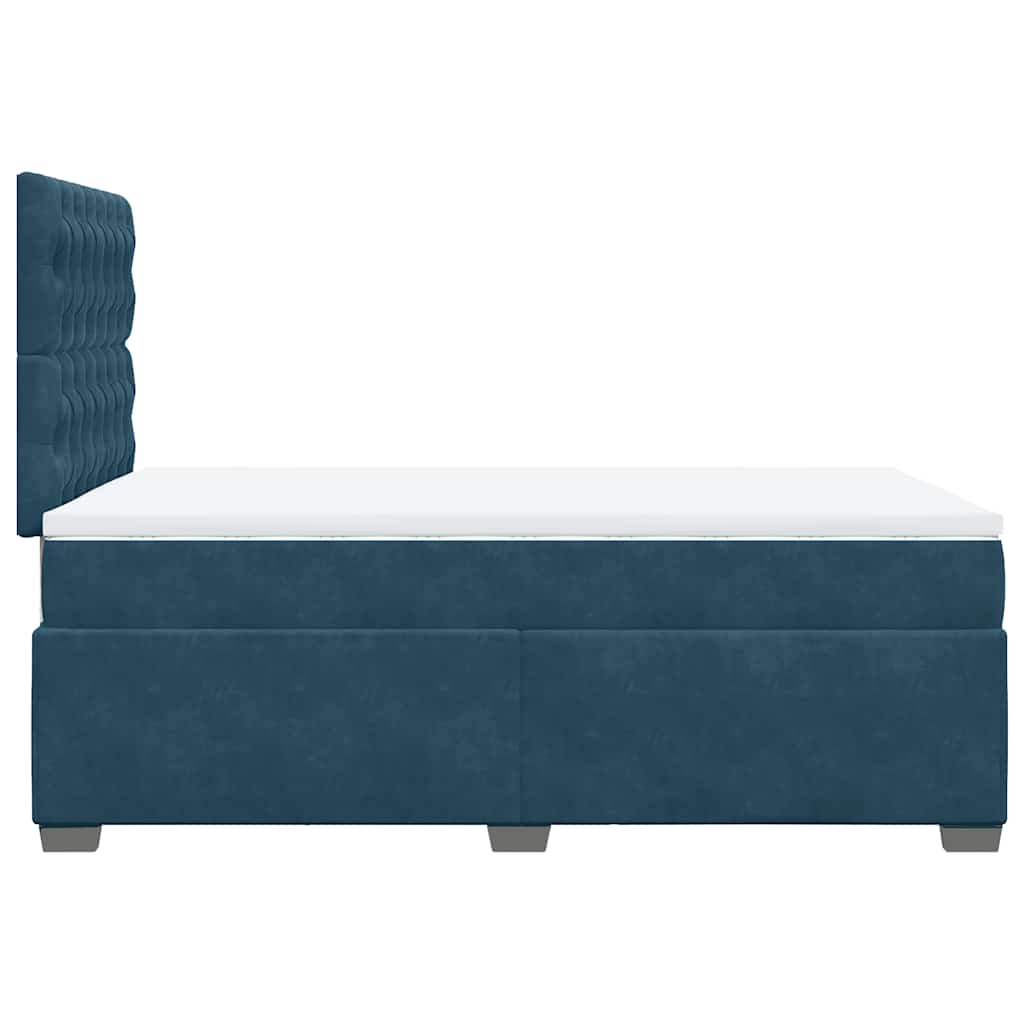 Giroletto a Molle con Materasso Blu 120x190 cm in Velluto | homemem39