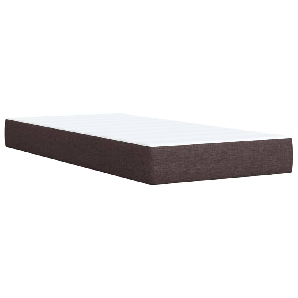 Giroletto a Molle con Materasso Marrone Scuro 90x190cm Tessuto | homemem39