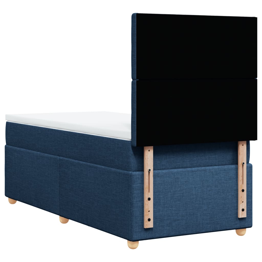 Giroletto a Molle con Materasso Blu 90x200 cm inTessuto