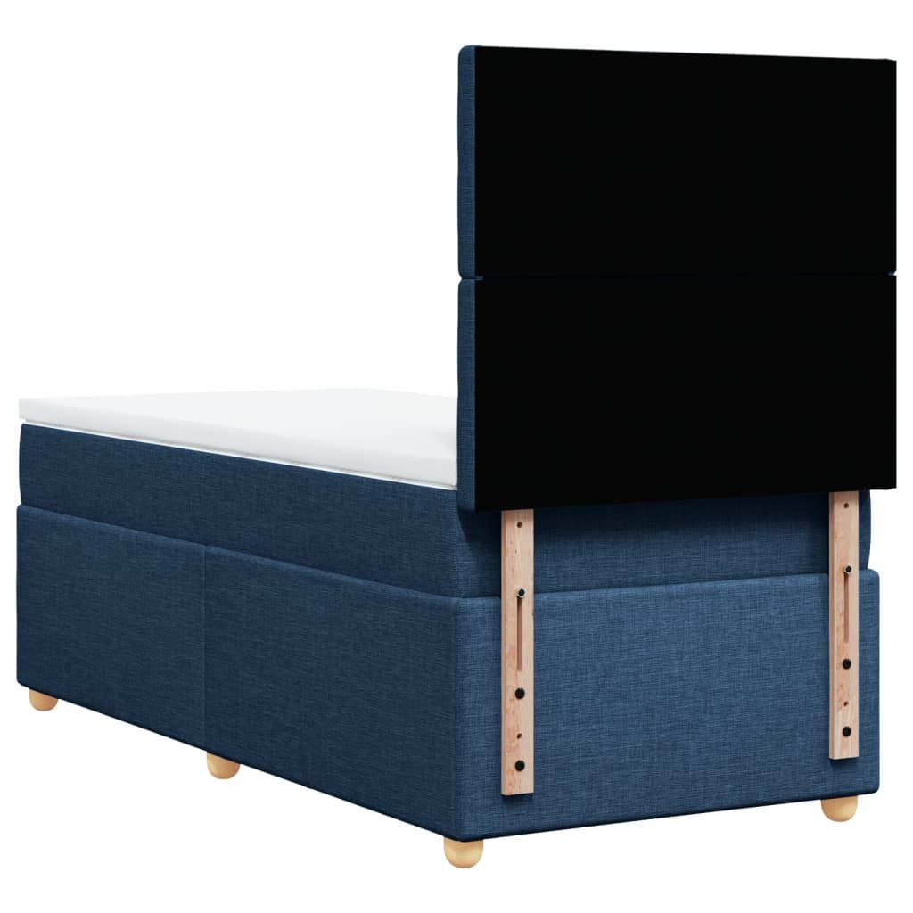Giroletto a Molle con Materasso Blu 100x200 cm in Tessuto