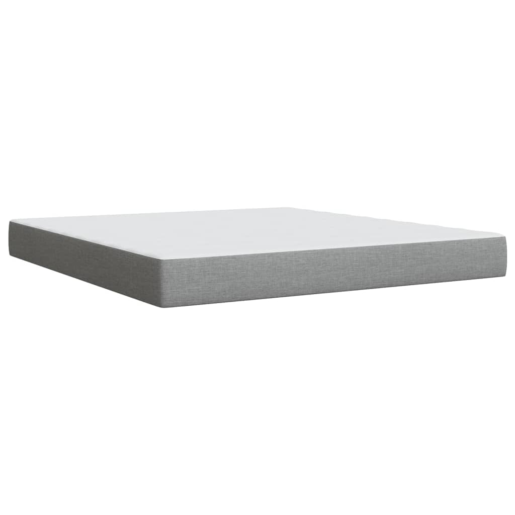 Giroletto a Molle con Materasso Grigio Chiaro180x200 cm Tessuto | homemem39