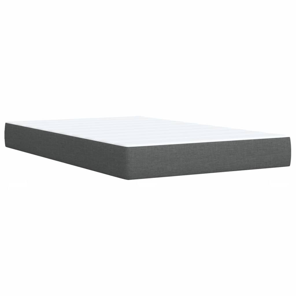 Giroletto a Molle con Materasso Grigio Scuro 120x190cm Tessuto