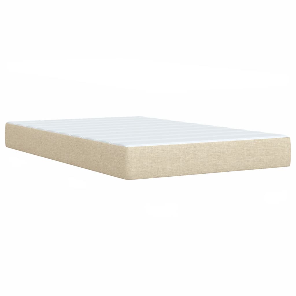 Giroletto a Molle con Materasso Crema 120x190 cm in Tessuto | homemem39