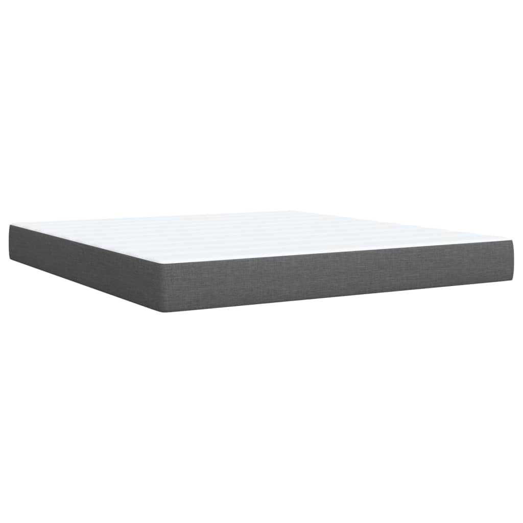 Giroletto a Molle con Materasso Grigio Scuro 180x200 cm Tessuto | homemem39