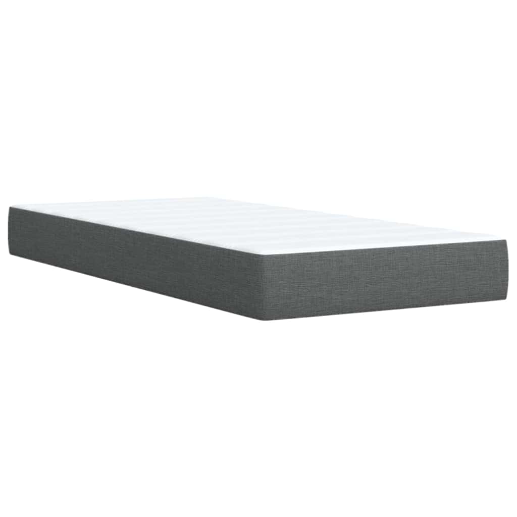 Giroletto a Molle con Materasso Grigio Scuro 80x200 cm Tessuto | homemem39