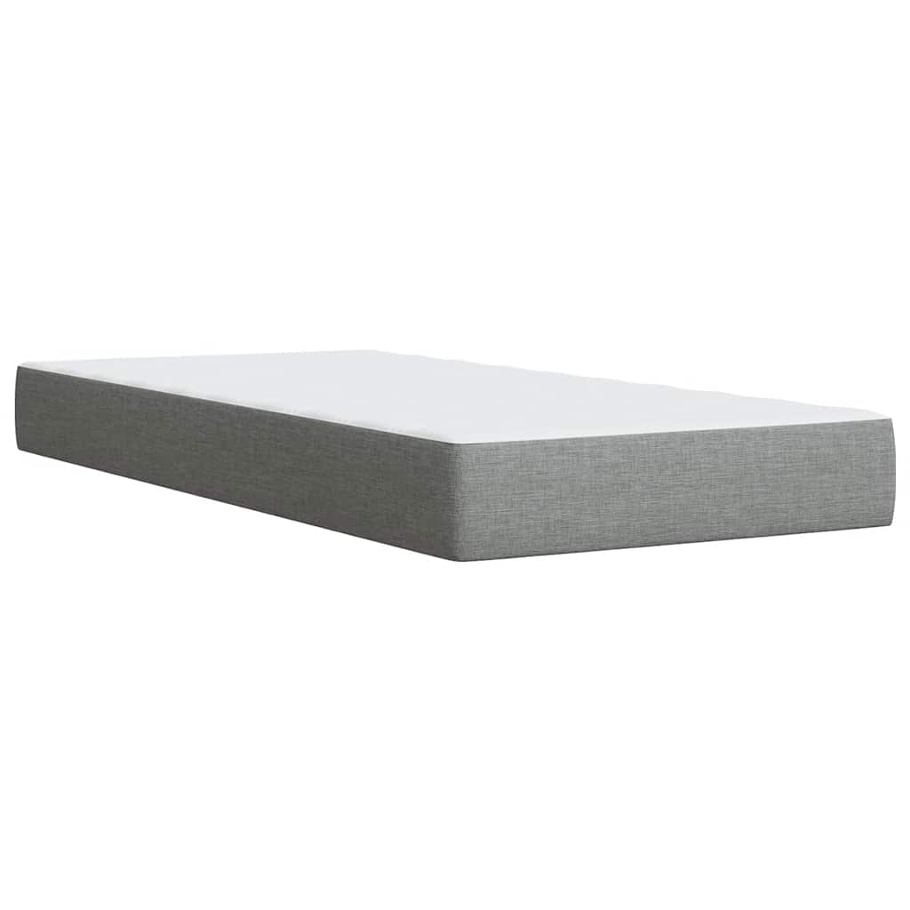 Giroletto a Molle con Materasso Grigio Chiaro100x200 cm Tessuto | homemem39