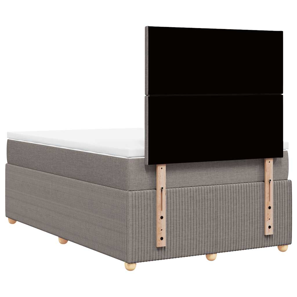 Giroletto a Molle con Materasso Tortora 120x190 cm in Tessuto