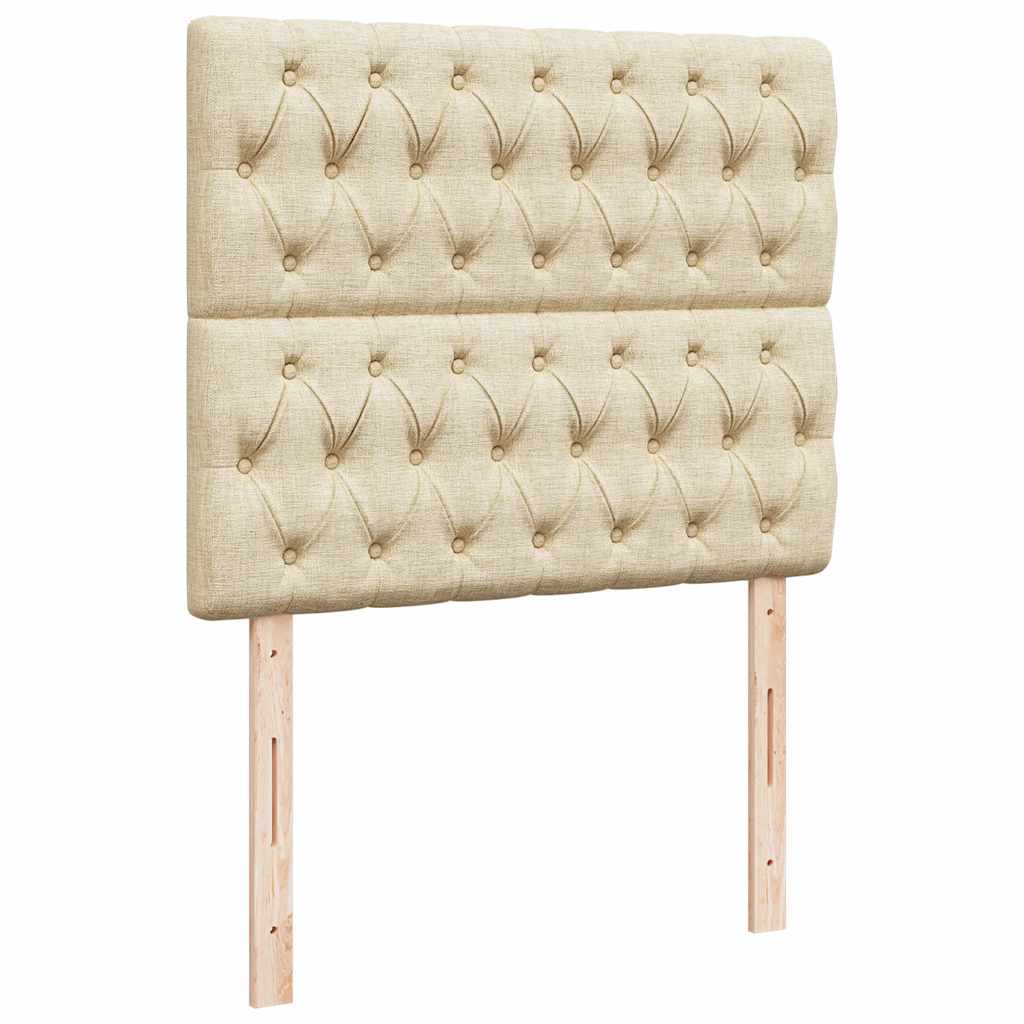 Giroletto a Molle con Materasso Crema 120x190 cm in Tessuto | homemem39
