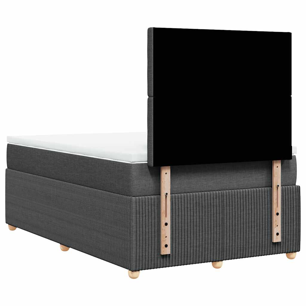 Giroletto a Molle con Materasso Grigio Scuro 120x190cm Tessuto