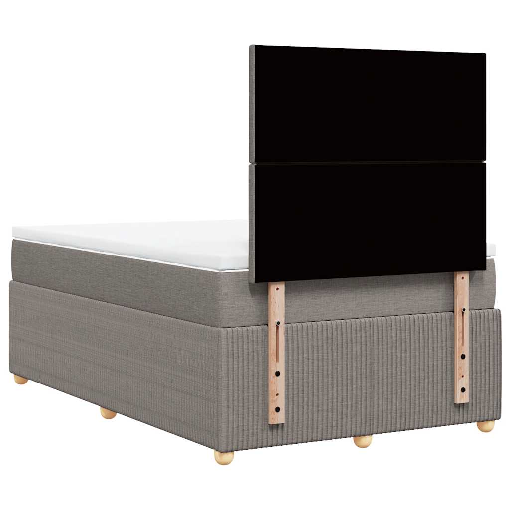 Giroletto a Molle con Materasso Tortora 120x200 cm in Tessuto