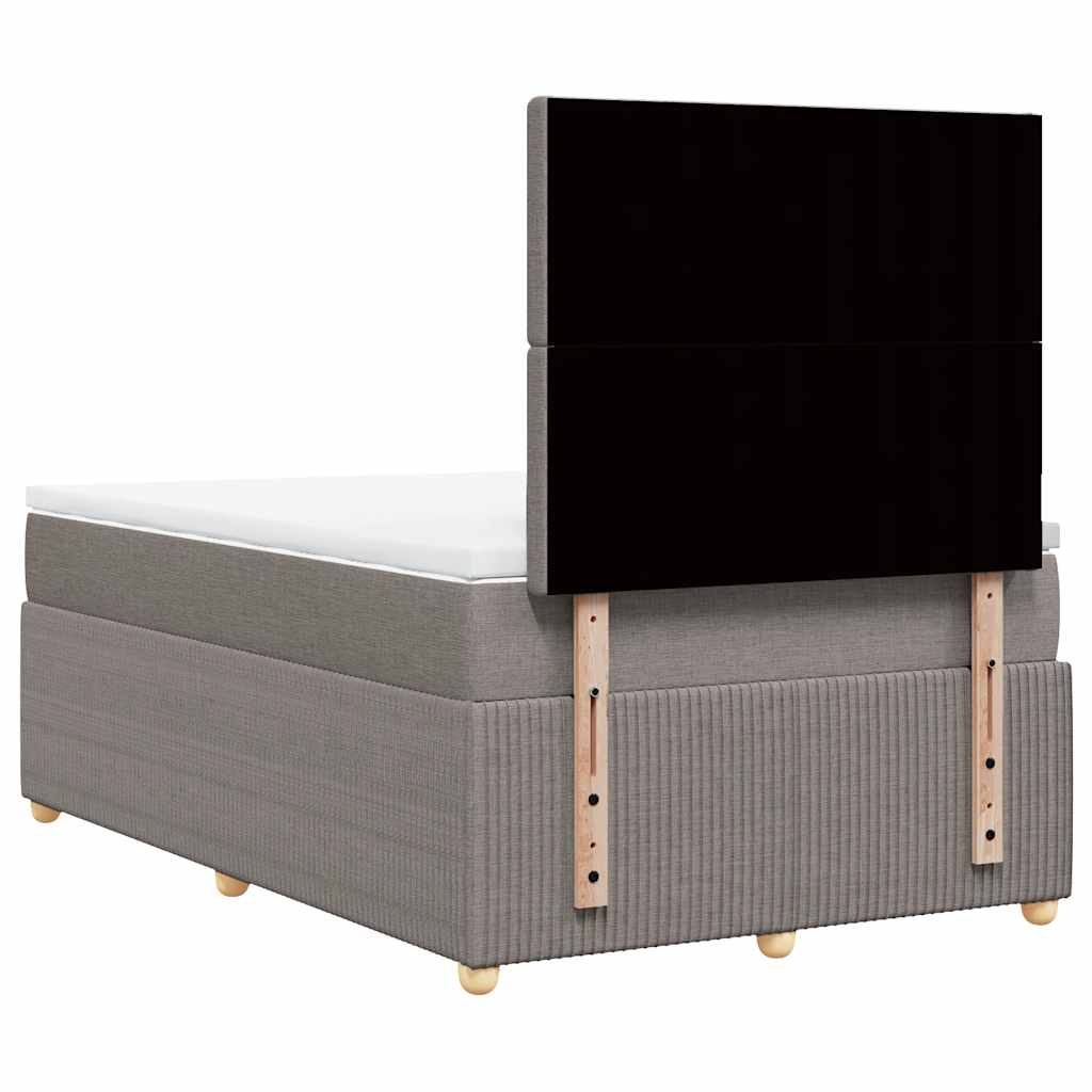 Giroletto a Molle con Materasso Tortora 120x200 cm in Tessuto