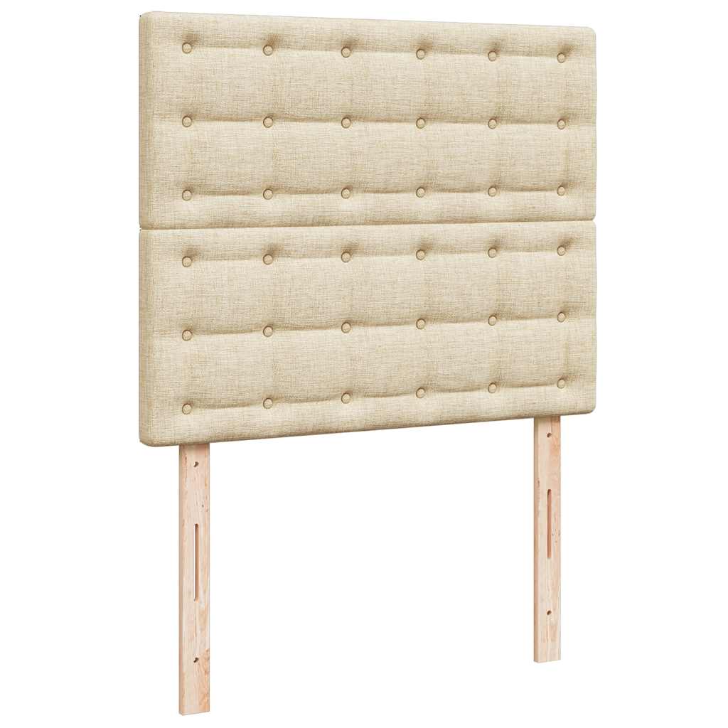 Giroletto a Molle con Materasso Crema 120x200 cm in Tessuto | homemem39