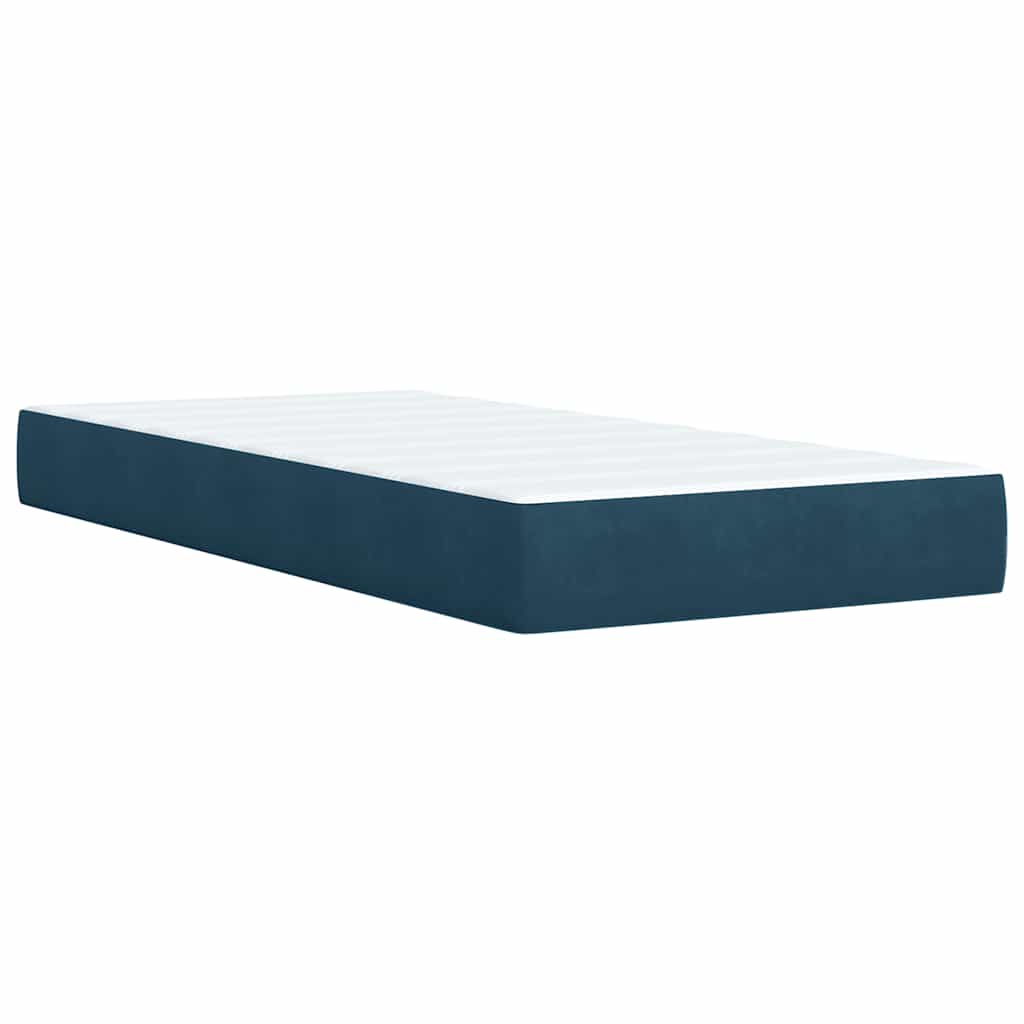 Giroletto a Molle con Materasso Blu 80x200 cm in Velluto | homemem39