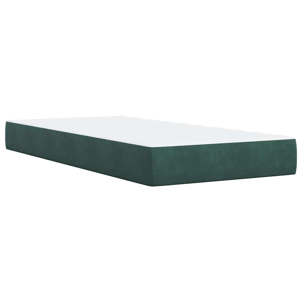 Giroletto a Molle con Materasso Verde Scuro 100x200 cm Velluto | homemem39