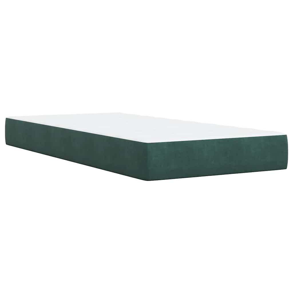 Giroletto a Molle con Materasso Verde Scuro 100x200 cm Velluto | homemem39