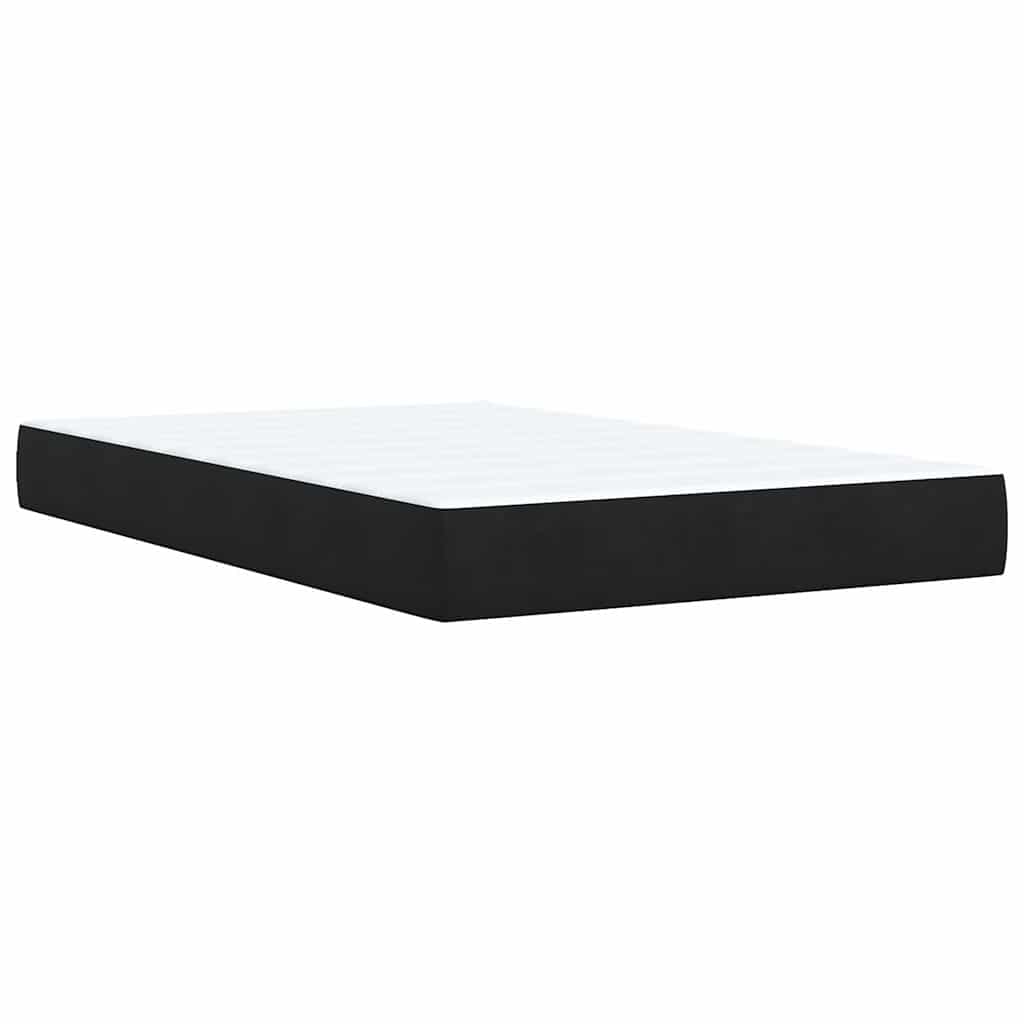 Giroletto a Molle con Materasso Nero 120x190 cm in Velluto | homemem39