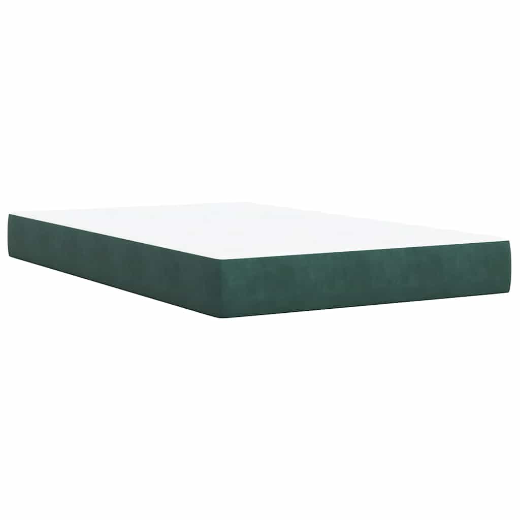 Giroletto a Molle con Materasso Verde Scuro 120x200 cm Velluto | homemem39