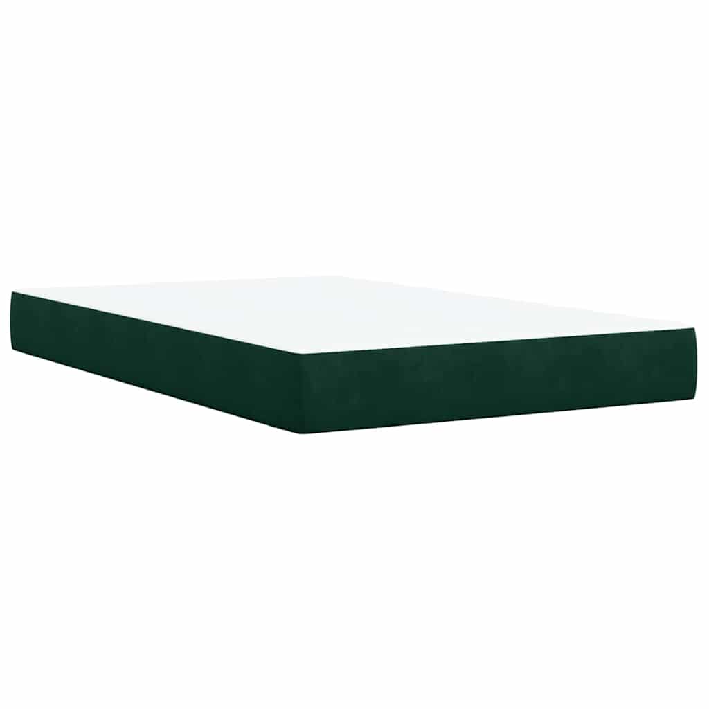 Giroletto a Molle con Materasso Verde Scuro 120x200 cm Velluto | homemem39