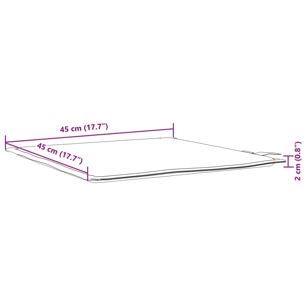 Imbottitura per Seduta Giardino 4pz Crema 45x45x2 cm Quadrata | homemem39