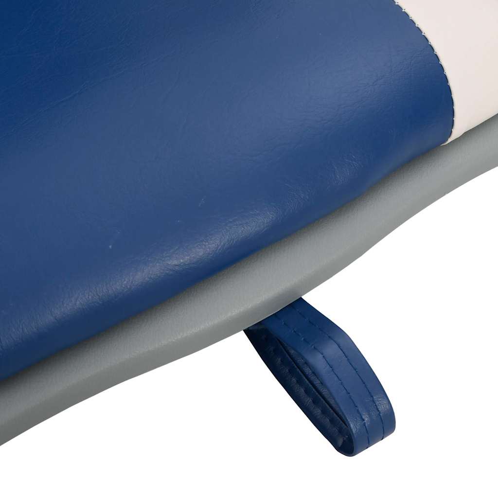 Set Sedile per Barca Pieghevole 2pz Blu e Bianco 48x51x41 cm | homemem39
