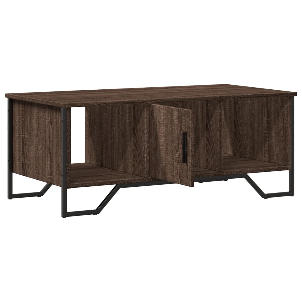 Tavolino Salotto Rovere Marrone 100x51x40 cm Legno Multistrato