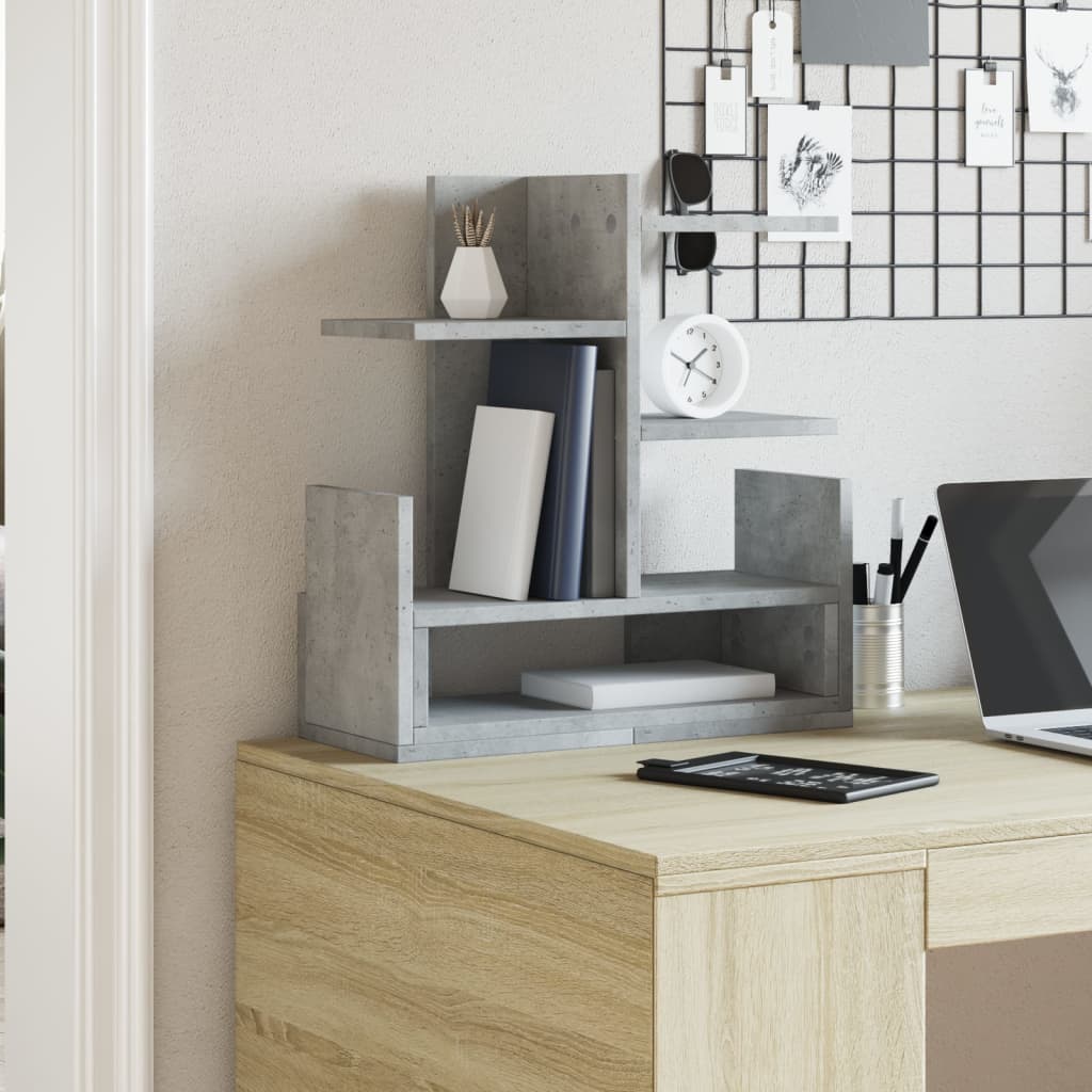 Organizer Scrivania Grigio Cemento 49x20x52,5 cm Multistrato - homemem39