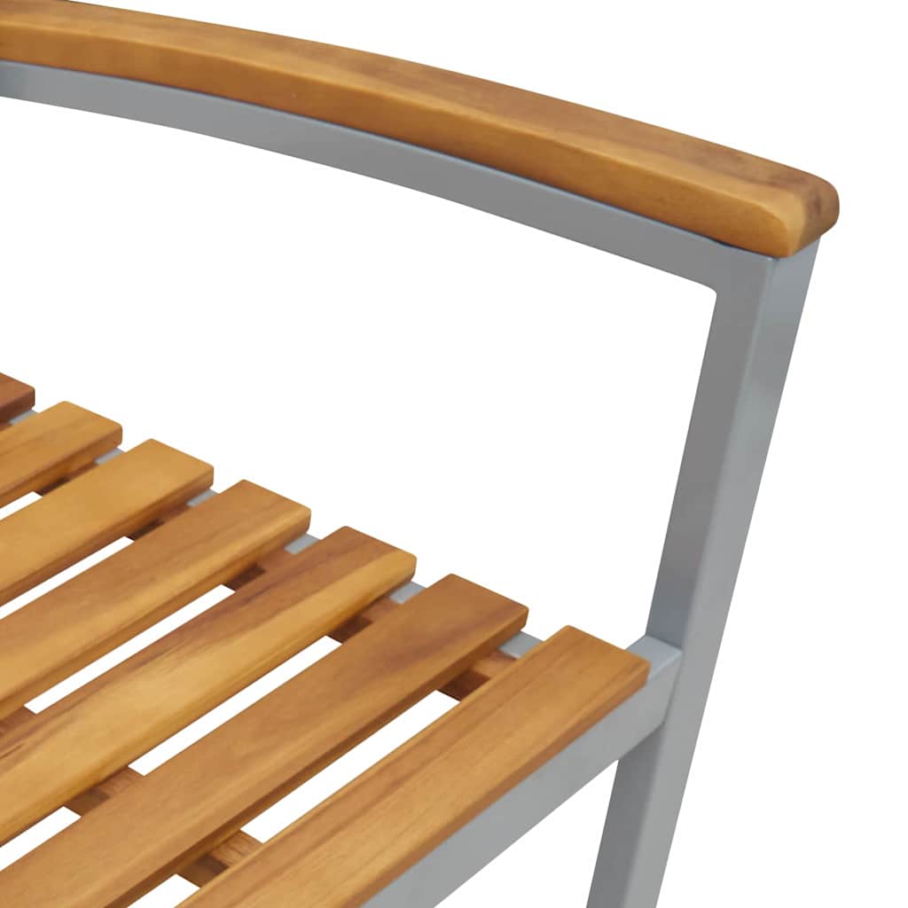 Set da Pranzo per Giardino 5 pcs Grigio