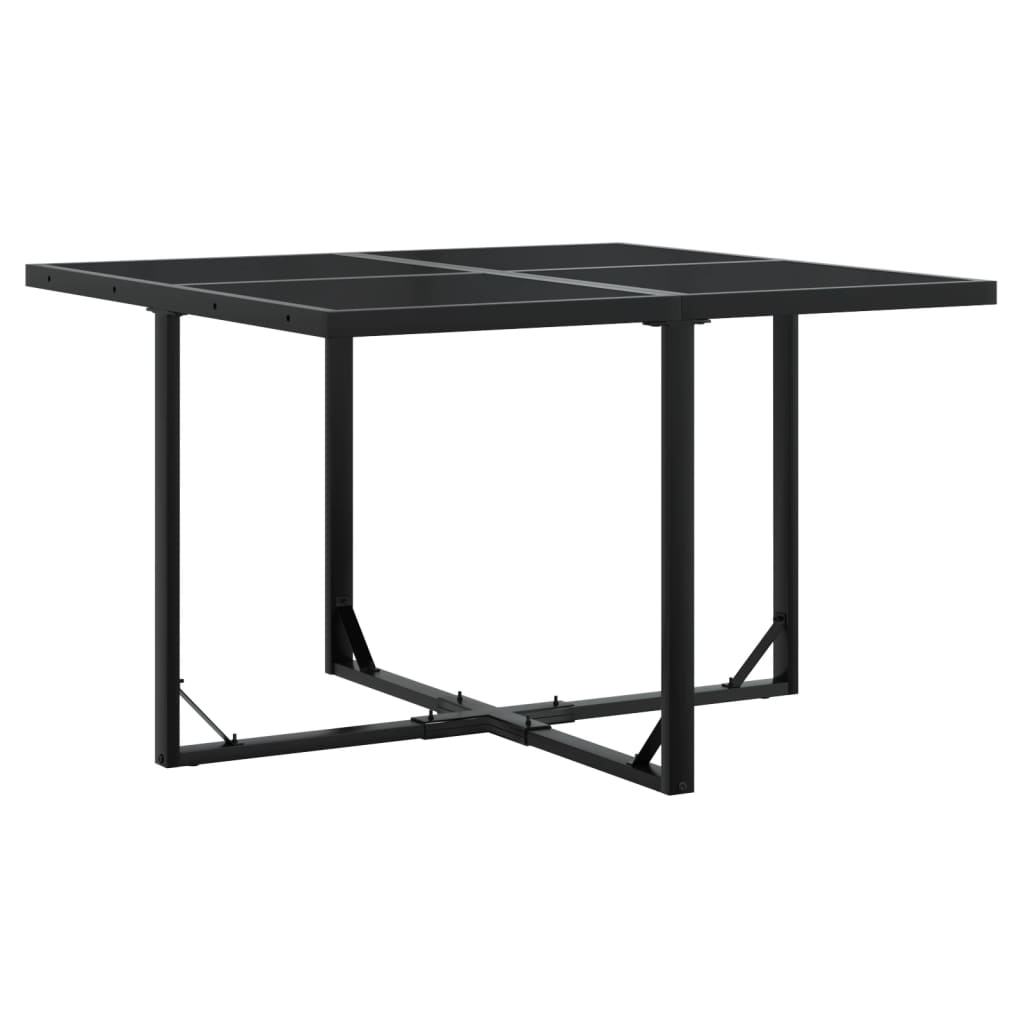Set da Pranzo da Giardino 5 pz Nero in Polyrattan | homemem39