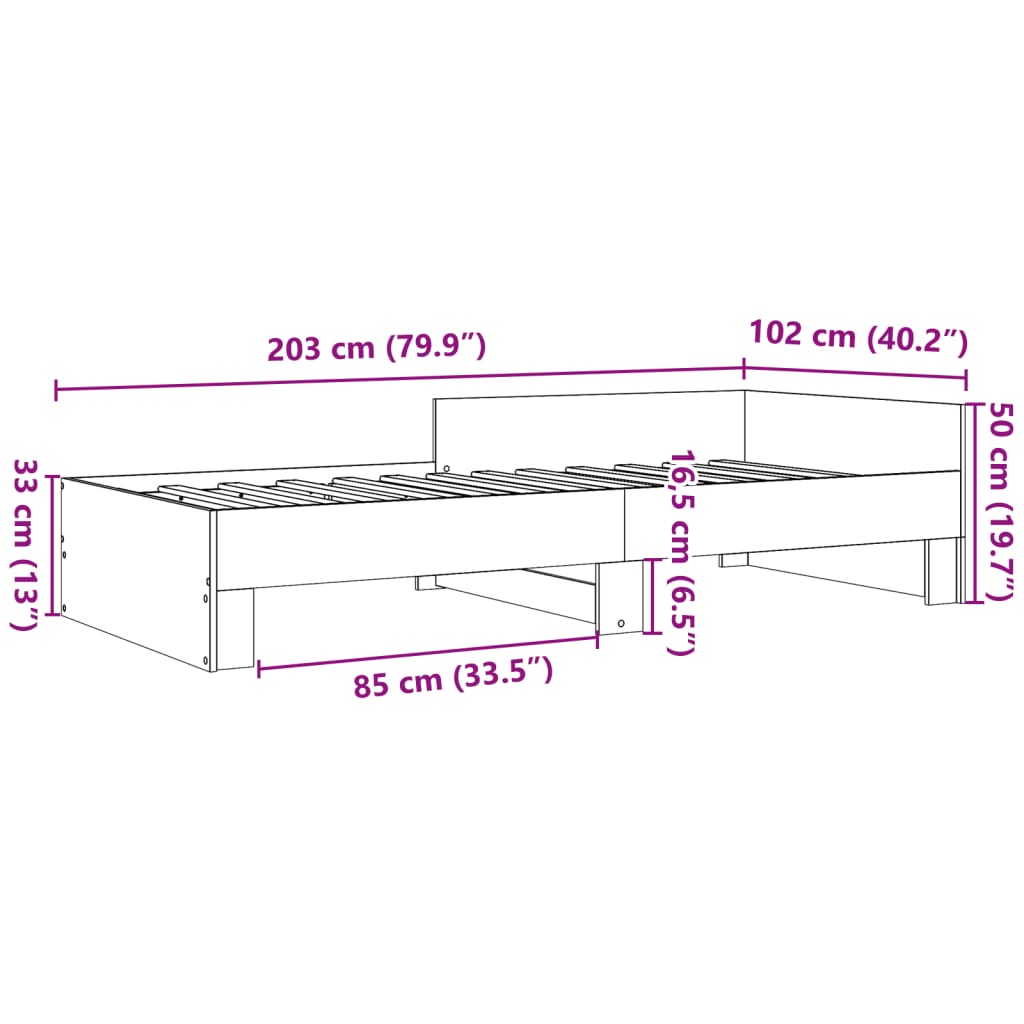 Giroletto Bianco 100x200 cm in Legno Massello