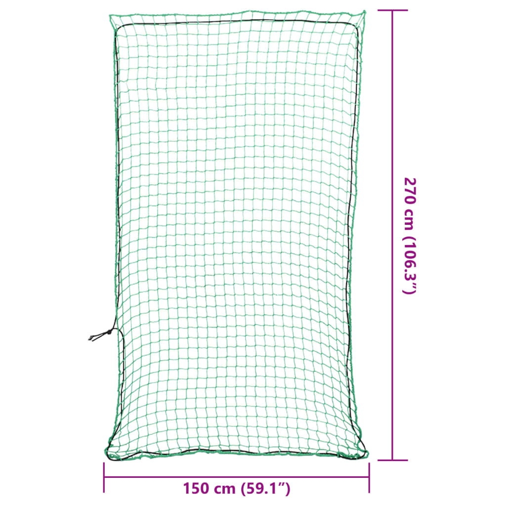 Rete per Rimorchio con Corda Elastica Verde 2,7x1,5 m in PP | homemem39