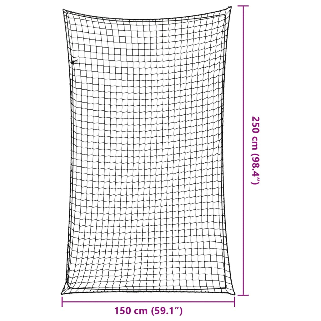 Rete per Rimorchio con Corda Elastica Nero 2,5x1,5 m in PP | homemem39