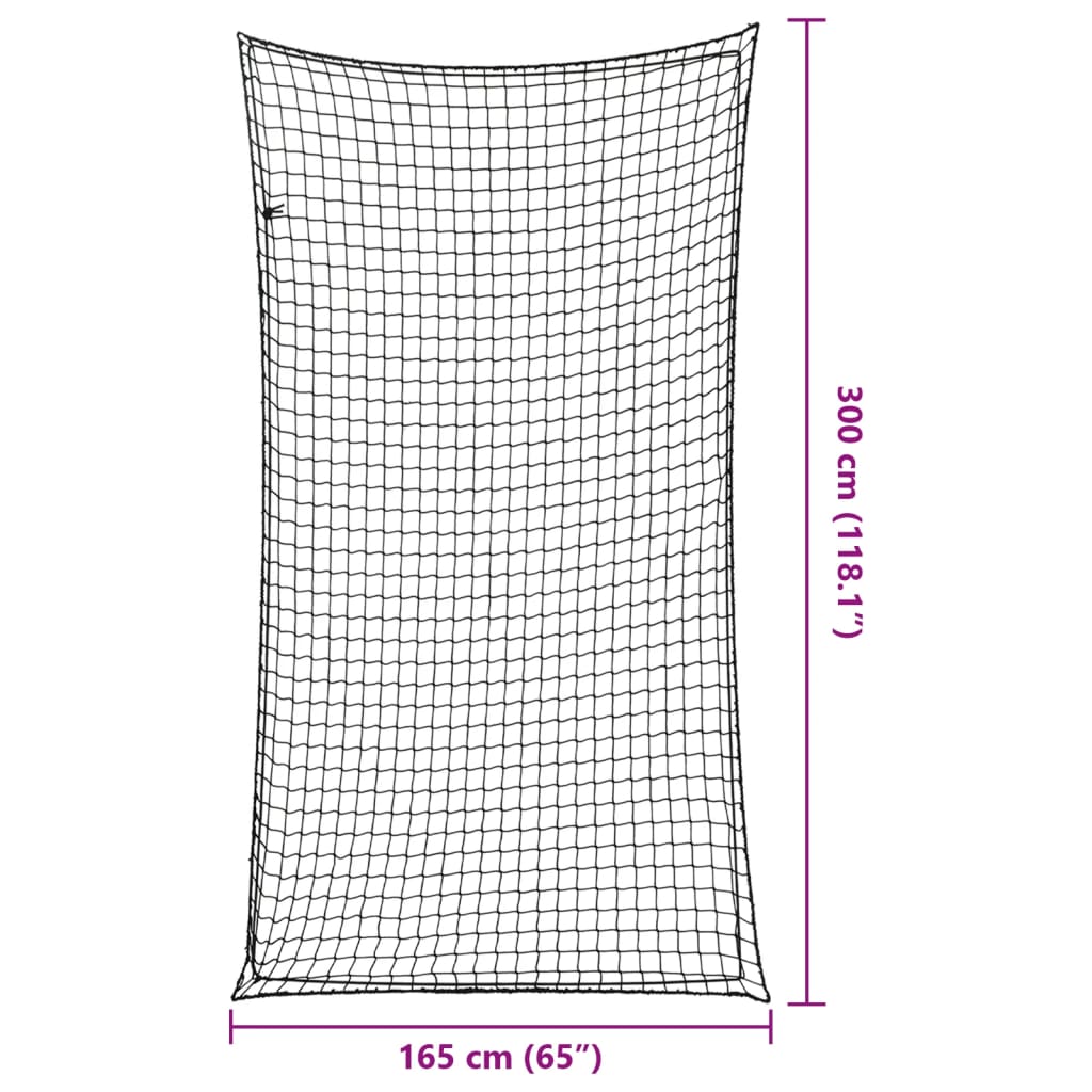 Rete per Rimorchio con Corda Elastica Nero 3x1,65 m in PP | homemem39