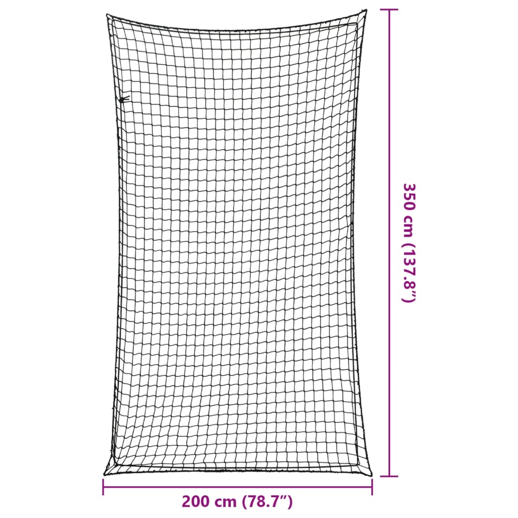 Rete per Rimorchio con Corda Elastica Nero 3,5x2 m in PP | homemem39