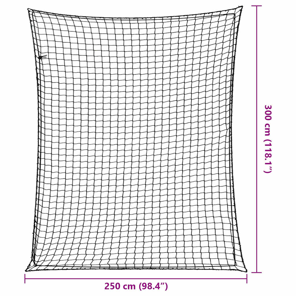 Rete per Rimorchio con Corda Elastica Nero 3x2,5 m in PP | homemem39