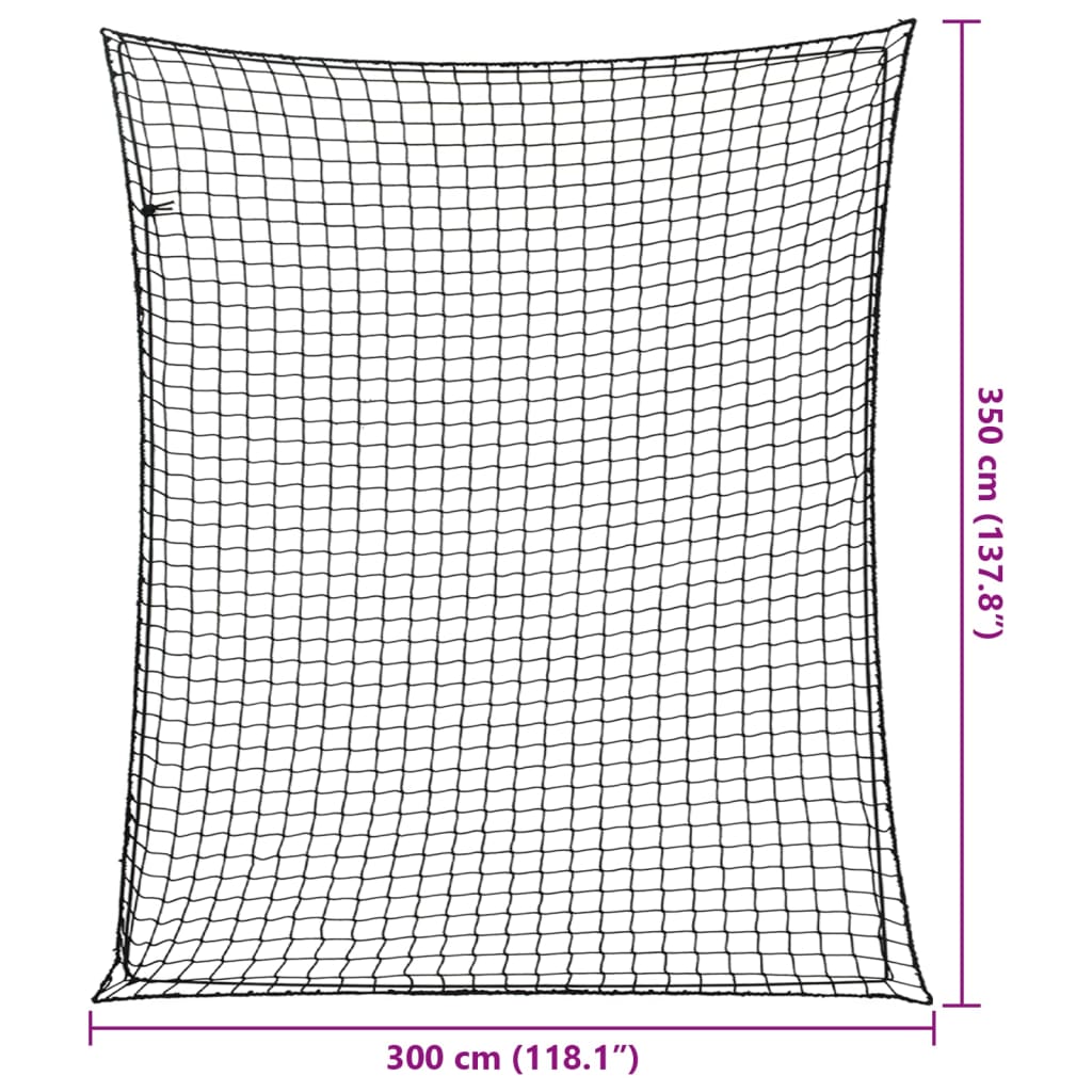 Rete per Rimorchio con Corda Elastica Nero 3,5x3 m in PP | homemem39