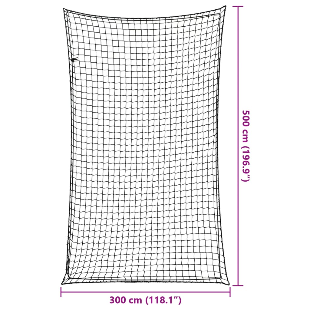 Rete per Rimorchio con Corda Elastica Nero 5x3 m in PP | homemem39