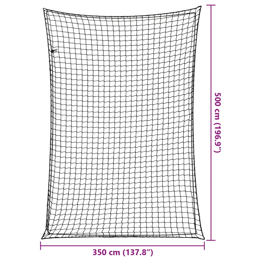 Rete per Rimorchio con Corda Elastica Nero 5x3,5 m in PP | homemem39