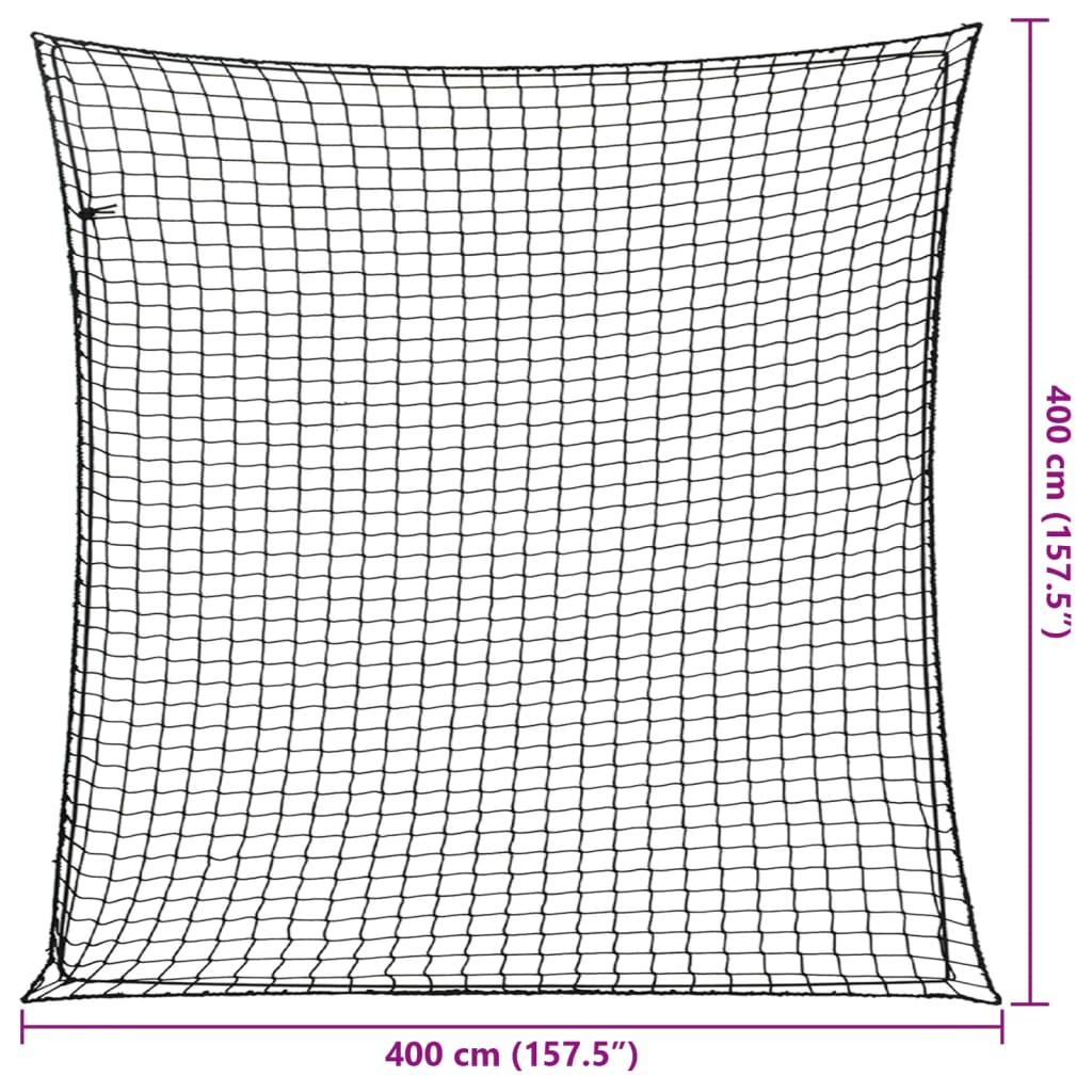 Rete per Rimorchio con Corda Elastica Nero 4x4 m in PP | homemem39